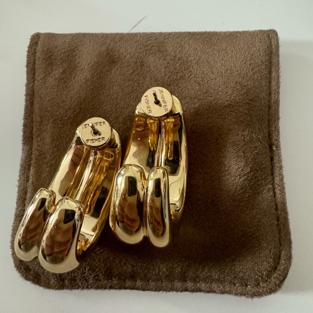 Jennifer Fisher Gold Hoop Earrings - Picture 3 of 8